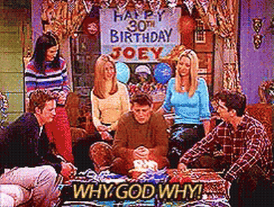 Group Sitting Around Table Saying Why God Why GIF