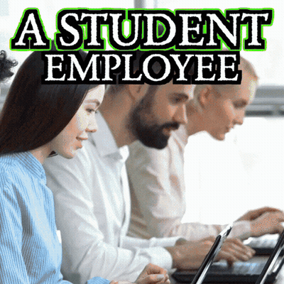 Group Sitting At Table With Laptops A Student Employee GIF