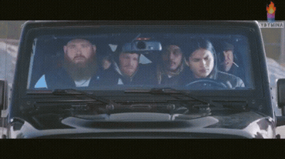 Group Sitting In Car With Netflix Sticker GIF
