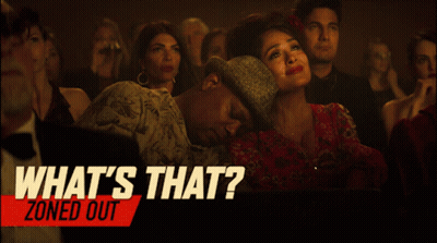 Group Sitting In Dark Room Saying What's That Zoned Out GIF