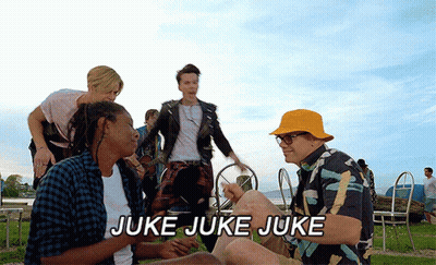 Group Sitting In Field Juke Juke Juke GIF