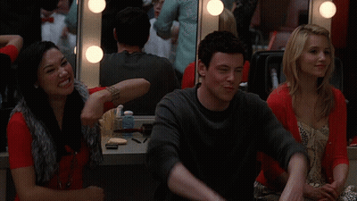 Group Sitting In Front Of Mirror GIF