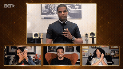 Group Sitting In Front Of Screen Saying Bet On It GIF