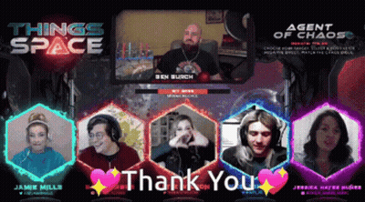 Group Sitting in Front of Screen Saying Things Space