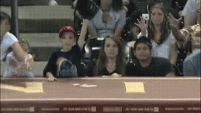 Group Sitting In Stadium Watching Game GIF