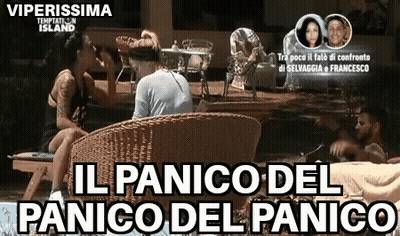 Group Sitting In Wicker Chairs Il Panico Del Panico GIF