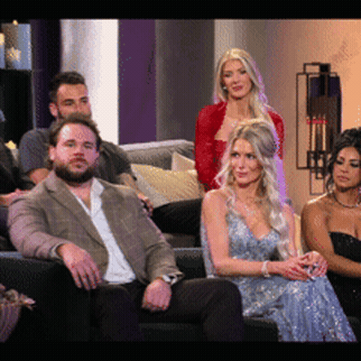 Group Sitting On Couch Watching Show GIF
