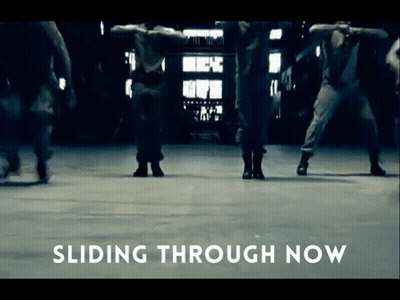 Group Sliding Through Now GIF