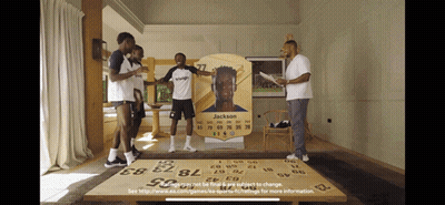Group Standing Around Jackson Card GIF