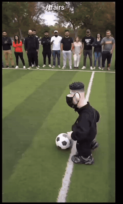 Group Standing Around Soccer Field #Fairs GIF