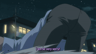 Group Standing In Front Of House Saying I Am So Very Sorry GIF