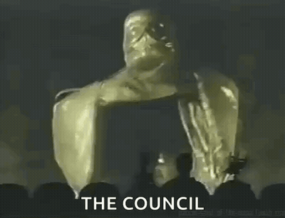 Group Standing In Front Of Join Us The Council Sign GIF