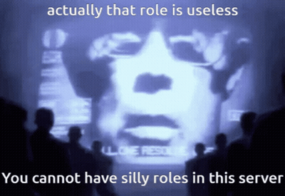 Group Standing In Front Of Screen Saying Actually That Role Is Useless GIF