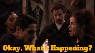 Group Standing In Front Of Seahawks Banner GIF