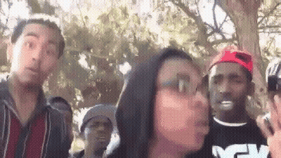 Group Standing In Front Of Tree GIF