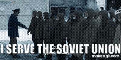 Group Standing In Line I Serve The Soviet Union GIF
