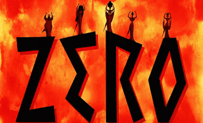 Group Standing On Sign That Reads Zero GIF