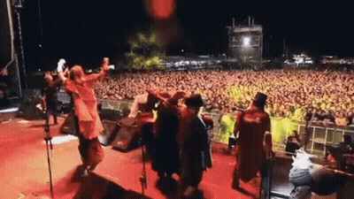 Group Standing On Stage GIF