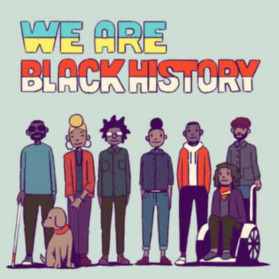 Group Standing Saying We Are Black History GIF