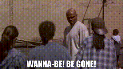 Group Standing With Wanna-Be Be Gone GIF