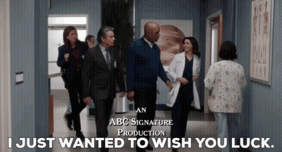 Group Walking Hallway I Just Wanted To Wish You Luck GIF