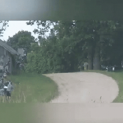 Group Walking On Dirt Road In Woods GIF