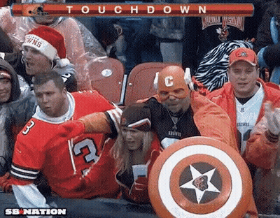 Group Watching Football Game Touchdown GIF