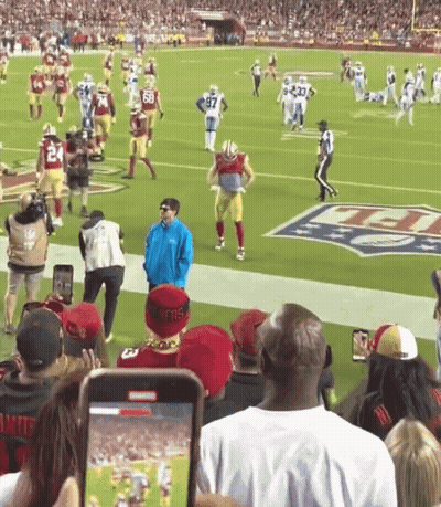 Group Watching Football With UCSD Hat GIF