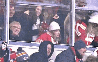 Group Watching Hockey, One In Jones Jersey GIF