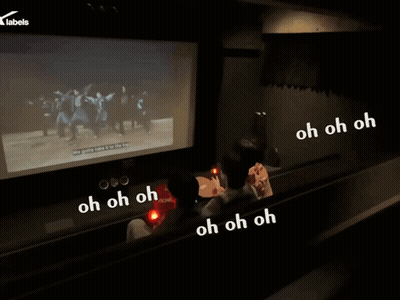 Group Watching Movie Saying Oh Oh Oh GIF