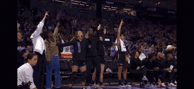 Group Wearing Valkyries Jerseys Dancing GIF