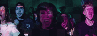 Group With Painted Faces Screaming GIF