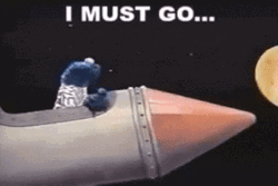 Grover Must Go Space Ship Funny Meme GIF