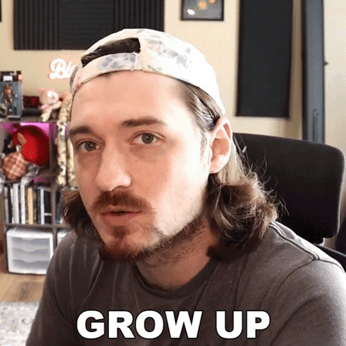 Grow Up Aaron Brown GIF
