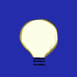 Growing Plant Turning To Bulb Vector Art GIF