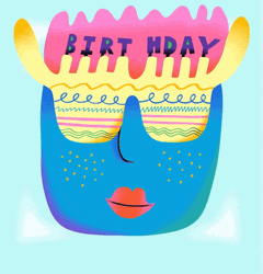 Grown Up Happy Birthday Daughter Cartoon Smiling Face GIF