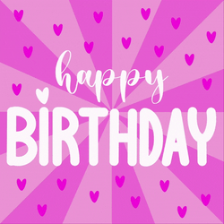 Grown Up Happy Birthday Daughter Pink Swirl GIF