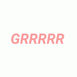 Grr Pink Text GIF