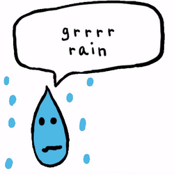 Grr Rain Drops GIF