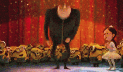 Gru Dancing Featuring Minions Margo Edith Agnes GIF