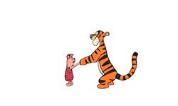 Gruesome Tigger Throwing Piglet  GIF