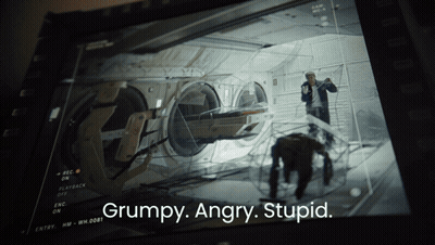 Grumpy Angry Stupid Written On Screen With Picture GIF