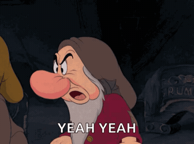 Grumpy Dwarf Saying Yeah Yeah GIF
