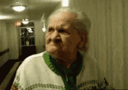 Grumpy Mood Granny GIF