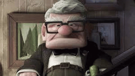 Grumpy Old Man Carl Fredricksen GIF