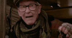 Grumpy Old Man Just Finishing Breakfast GIF