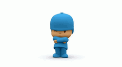 Grumpy Pocoyo Standing Alone  GIF