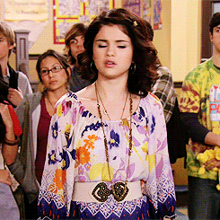 Grumpy Selena Gomez GIF