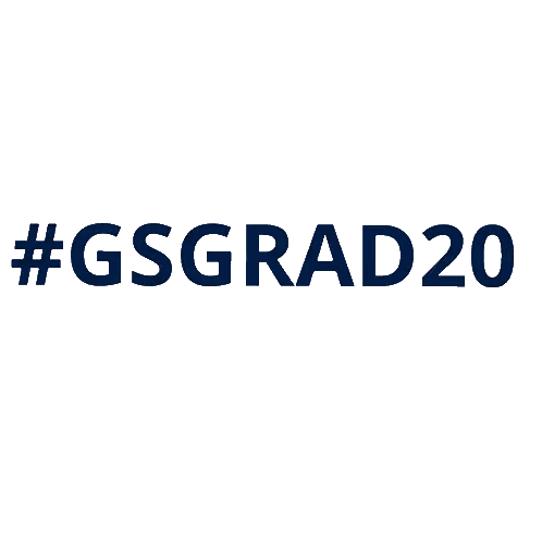 #GsGrad20 Logo In Blue And Gold Sticker