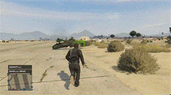 GTA Character Hit By Plane GIF